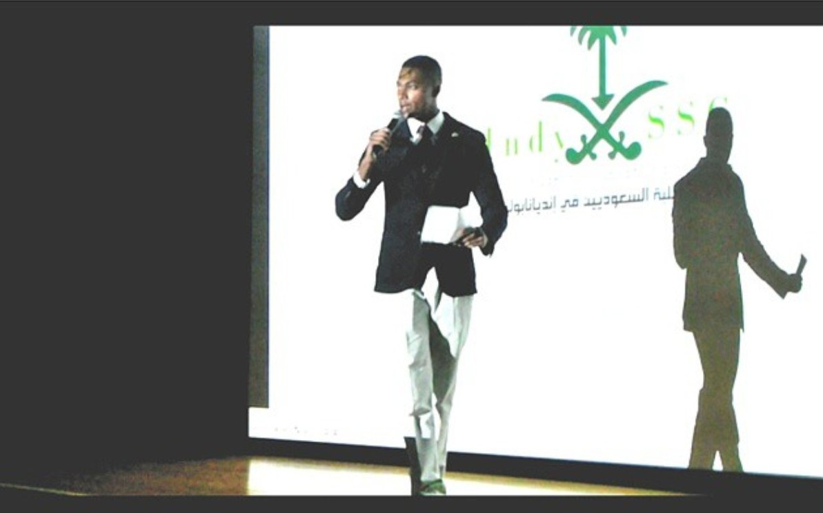 Bandar Hawsawi on stage